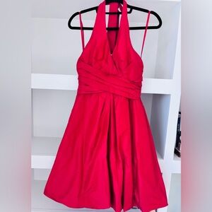 Donna Ricco Red silk Halter Dress like new, stunning! Sz 4